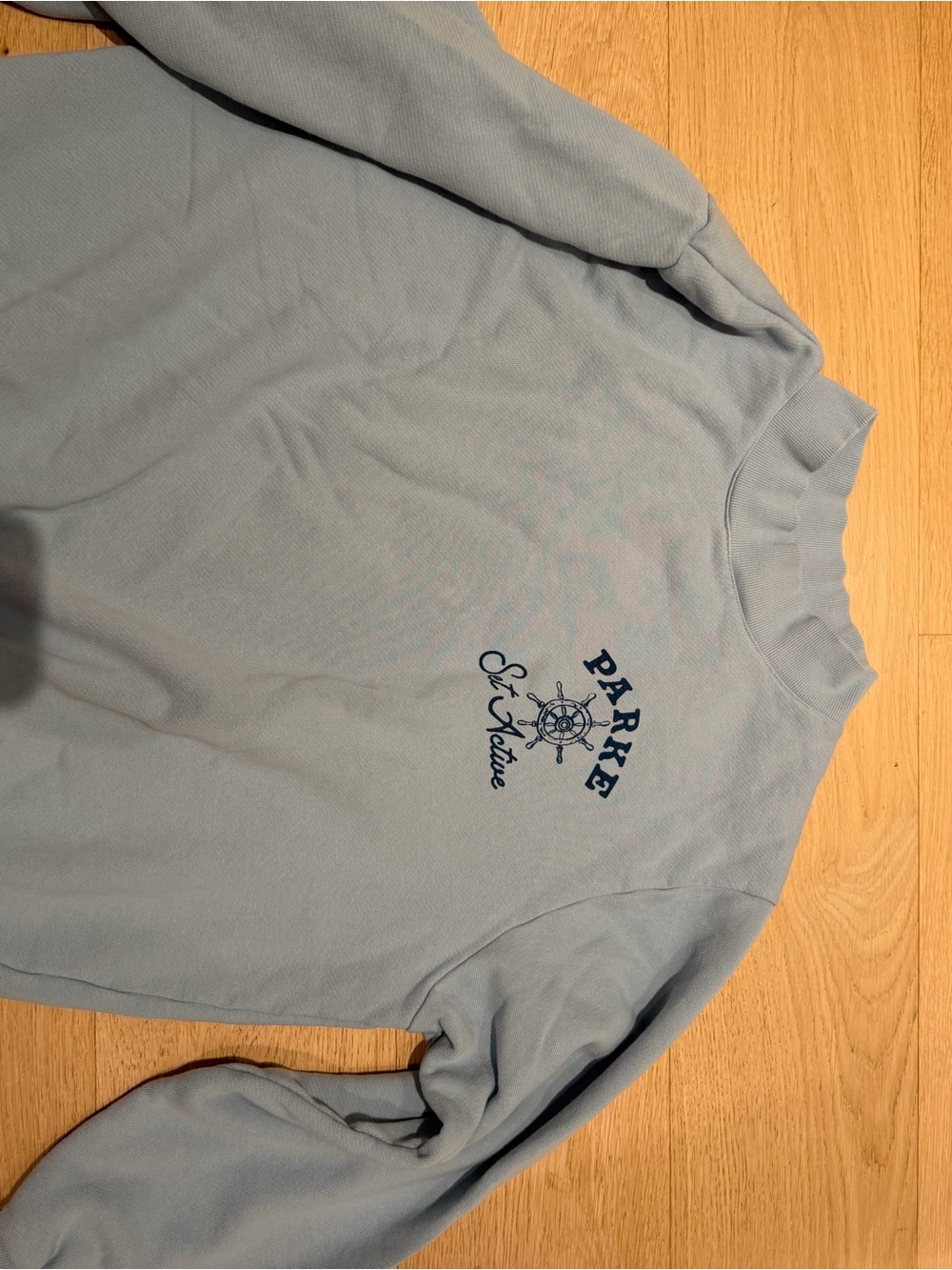 PARKE X SET ACTIVE Light Blue Crewneck Sweater - Casual Men’s Sweatshirt
